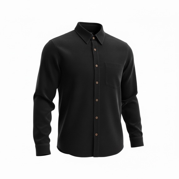 Cotton On Other - Cotton On  Men's Portland  Long Sleeve Shirt Classic Fit Washed Black Cord sz XL